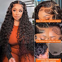 Aisi 13X4 Deep Wave Lace Front Wigs Human Hair 180 Density Pre Plucked Lace Frontal Wigs Human Hair Deep Wave Lace Frontal Wigs