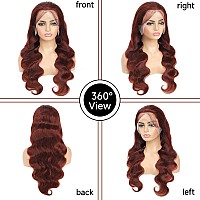 Keabalo Reddish Brown Lace Front Wigs Human Hair Pre Plucked With Baby Hair 13X4 Body Wave Colored Wigs For Women 180 Density H