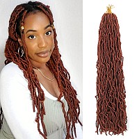 7Pcs Faux Locs Crochet Hair 16 Inch Soft Locs Crochet Hair Goddess Locs Hair Extensions Ginger Locs Crochet Hair