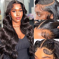 Vroosar 13X4 Lace Front Wigs Human Hair Pre Plucked With Baby Hair Body Wave Lace Front Wigs Human Hair 180 Density Glueless Tra