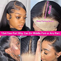 Vroosar 13X4 Lace Front Wigs Human Hair Pre Plucked With Baby Hair Body Wave Lace Front Wigs Human Hair 180 Density Glueless Tra