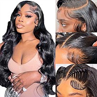 Vroosar 13X4 Lace Front Wigs Human Hair Body Wave 180 Density Glueless Hd Lace Frontal Natural Look For Black Women