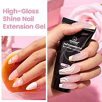 Beetles Gel Polish Nails Extension Kit With U V Light 6 Colors Builder Gel Nail Polish Fall Nude Clear Pink All In One Starter K