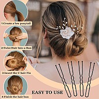 200Pcs Black Bobby Pins Aitrai Black Hair Pins Set 100Pcs Black Bobby Pins And 100Pcs Ushaped Hair Pins Hair Bun Pins With Box