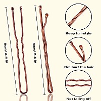 Aitrai 200Pcs Brown Bobby Pins And Ushaped Hair Pins Set With Box 24 Inch