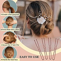 Aitrai 200Pcs Brown Bobby Pins And Ushaped Hair Pins Set With Box 24 Inch