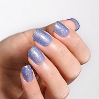 Imtiti Gel Nail Polish Sheer Glitter Blue 3 In 1 One Step Color Soak Off Uv Led Spring Summer Art Starter Manicure Salon Diy At