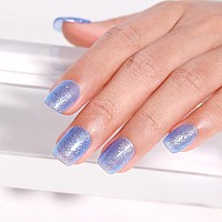 Imtiti Gel Nail Polish Sheer Glitter Blue 3 In 1 One Step Color Soak Off Uv Led Spring Summer Art Starter Manicure Salon Diy At