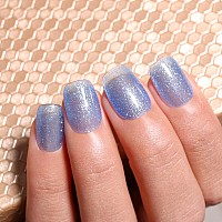 Imtiti Gel Nail Polish Sheer Glitter Blue 3 In 1 One Step Color Soak Off Uv Led Spring Summer Art Starter Manicure Salon Diy At