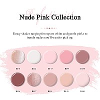 Beautpal Gel Nail Polish Set 10 Colors Nude Gel Polish All Seasons Skin Tones Pink Neutral Shimmer Gel Polish Kit Soak Off Led