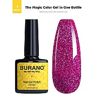 Burano Reflective Gel Nail Polish 73Ml Reflective Diamond Nail Glitter Gel Polish Sparkly Summer Color Gel Polish Holographic