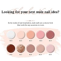 Beautpal Nude Gel Nail Polish Set 10 Colors Neutral Pink Blush Nude Glitter Gel Polish All Seasons Skin Tones Soak Off Manicure