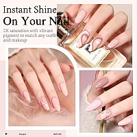 Beautpal Nude Gel Nail Polish Set 10 Colors Neutral Pink Blush Nude Glitter Gel Polish All Seasons Skin Tones Soak Off Manicure