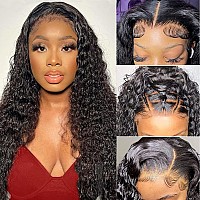 Upiguilk Glueless Hd Lace Front Wigs Human Hair Deep Wave 13X6 Hd Lace Frontal Wigs Human Hair Pre Plucked With Baby Hair Curly