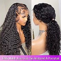 Upiguilk Glueless Hd Lace Front Wigs Human Hair Deep Wave 13X6 Hd Lace Frontal Wigs Human Hair Pre Plucked With Baby Hair Curly