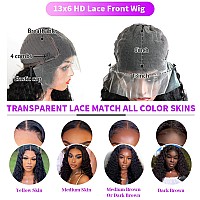 Upiguilk Glueless Hd Lace Front Wigs Human Hair Deep Wave 13X6 Hd Lace Frontal Wigs Human Hair Pre Plucked With Baby Hair Curly