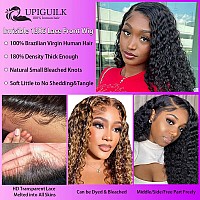 Upiguilk Glueless Hd Lace Front Wigs Human Hair Deep Wave 13X6 Hd Lace Frontal Wigs Human Hair Pre Plucked With Baby Hair Curly