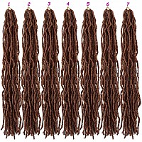 7 Packs Soft Locs 24 Inch Crochet Hair Pre Looped Curly Wavy Faux Locs Crochet Braids For Natural Butterfly Locs Crochet Hair Fo