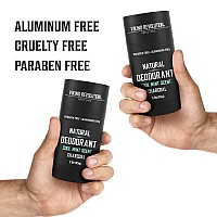 Viking Revolution Cool Mint All Natural Deodorant For Men Charcoal Deodorant Men Aluminum Free Paraben Free With Baking Soda