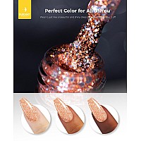 Burano Glitter Gel Nail Polish Led Uv Nail Gel Shimmer Holographic Effect Soak Off Gel Curing Required No Chip Gel Polish Spar