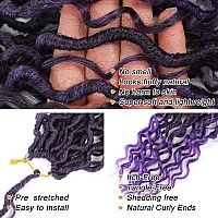 Liyate Goddess Locs Crochet Hair 10 Inch 6 Packs Purple Faux Locs Crochet Hair For Black Women Pre Looped Soft River Locs Croche