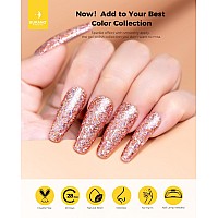 Burano Glitter Gel Nail Polish Led Uv Nail Gel Shimmer Holographic Effect Soak Off Gel Curing Required No Chip Gel Polish Spar