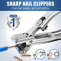 Toenail Clippers For Men Seniors Thick Nails Popular No Splash Nail Clippers With Catcher Wide Jaw Antisplash Ultra Sharp Me