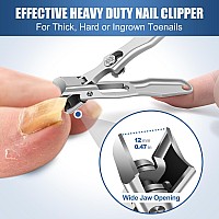 Toenail Clippers For Men Seniors Thick Nails Popular No Splash Nail Clippers With Catcher Wide Jaw Antisplash Ultra Sharp Me