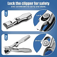 Toenail Clippers For Men Seniors Thick Nails Popular No Splash Nail Clippers With Catcher Wide Jaw Antisplash Ultra Sharp Me