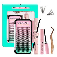 Vavalash Diy Lash Extension Kit Individual Cluster Lashes Kit With 120 Pcs 816Mm Mix Lash Clusters Lash Bond And Seal Lash Rem