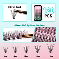 Vavalash Diy Lash Extension Kit Individual Cluster Lashes Kit With 120 Pcs 816Mm Mix Lash Clusters Lash Bond And Seal Lash Rem