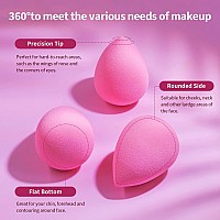 Beakey Latexfree Blender Makeup Sponge For Blending Pink Makeup Sponge Set Soft Beauty Sponge For Flawless Application Of Li