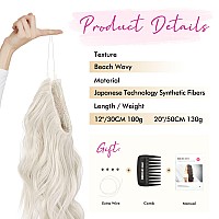 Reecho Invisible Wire Hair Extensions With Thinner Softer Lace Weft Adjustable Size Removable Secure Clips In Wavy Secret Hairpi