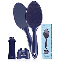 Sunivaca Foot Scrubber Glass Foot File Callus Remover Navy Blue