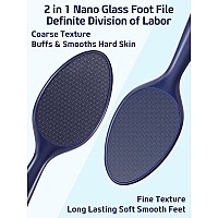 Sunivaca Foot Scrubber Glass Foot File Callus Remover Navy Blue