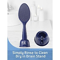 Sunivaca Foot Scrubber Glass Foot File Callus Remover Navy Blue