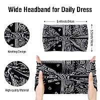 Huachi Tie Dye Headbands For Women 4 Pack Wide Headbands In Boho Style Non Slip Hairbands For Workout Yoga Running Hair Acc