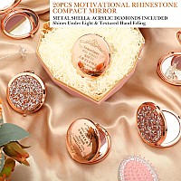 Cindeer 20 Pcs Small Compact Mirror Folding Pocket Makeup Mirror Round Hand Held Mirror Cosmetic Magnifying Compact Mirror Rhine