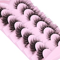 False Lashes Natural Look Fluffy Faux Mink Eyelashes Wispy Fox Eye Lashes That Look Like Extensions 3D Mink Lashes Natural Strip