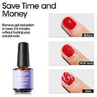 Gellen Gel Nail Polish Remover 2Pcs Gel Polish Remover For Nails With Cuticle Pusher And Cuticle Oil Quick Easy Gel Nail Po