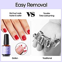 Gellen Gel Nail Polish Remover 2Pcs Gel Polish Remover For Nails With Cuticle Pusher And Cuticle Oil Quick Easy Gel Nail Po