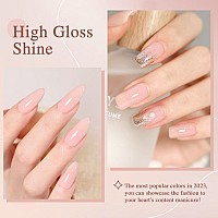 Shoyum Nude Pink Gel Nail Polish 15Ml Natural Jelly Sheer Pink Gel Polish Color Soak Off Uv Led Nail Art Starter Manicure Salon