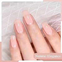 Shoyum Nude Pink Gel Nail Polish 15Ml Natural Jelly Sheer Pink Gel Polish Color Soak Off Uv Led Nail Art Starter Manicure Salon