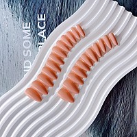 Orange Medium Length Press On Nails Almond Shaped Kxamelie Neutral Fake Nails Acrylic Nails For Women Gel Solid Color Glue On Na