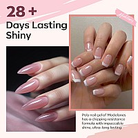 Modelones Poly Gel Set 6 Colors Jelly Gel Milky White Sheer Pink Nude Translucent Nail Extension Kit Diy Art For Women