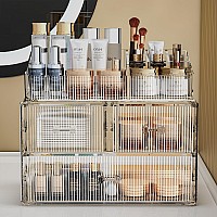 Zhiai Stackable Storage Drawers Acrylic Bathroom Counter Organizer Clear Makeup Organizers For Vanity Kitchen Cabinets Bathro