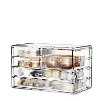 Zhiai Stackable Storage Drawers Acrylic Bathroom Counter Organizer Clear Makeup Organizers For Vanity Kitchen Cabinets Bathro