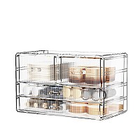 Zhiai Stackable Storage Drawers Acrylic Bathroom Counter Organizer Clear Makeup Organizers For Vanity Kitchen Cabinets Bathro