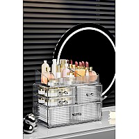 Zhiai Stackable Storage Drawers Acrylic Bathroom Counter Organizer Clear Makeup Organizers For Vanity Kitchen Cabinets Bathro