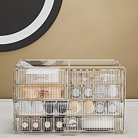 Zhiai Stackable Storage Drawers Acrylic Bathroom Counter Organizer Clear Makeup Organizers For Vanity Kitchen Cabinets Bathro